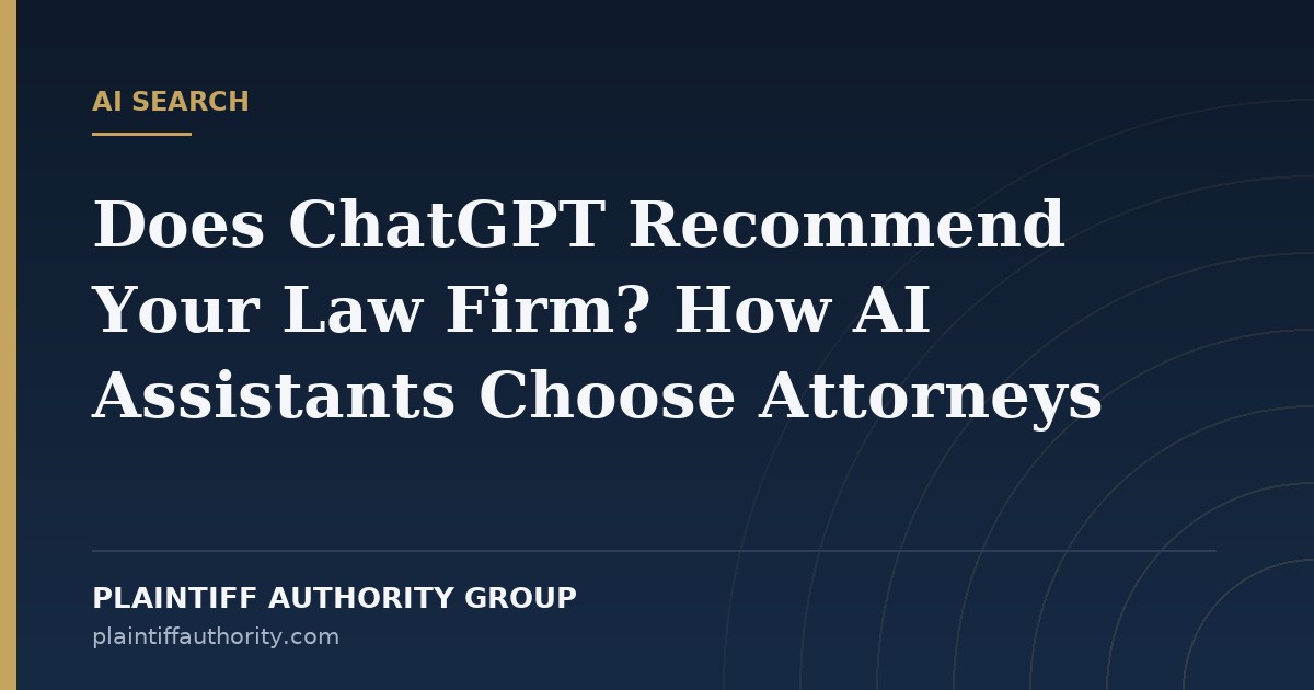 AI assistant chat interface answering a question about choosing a personal injury attorney