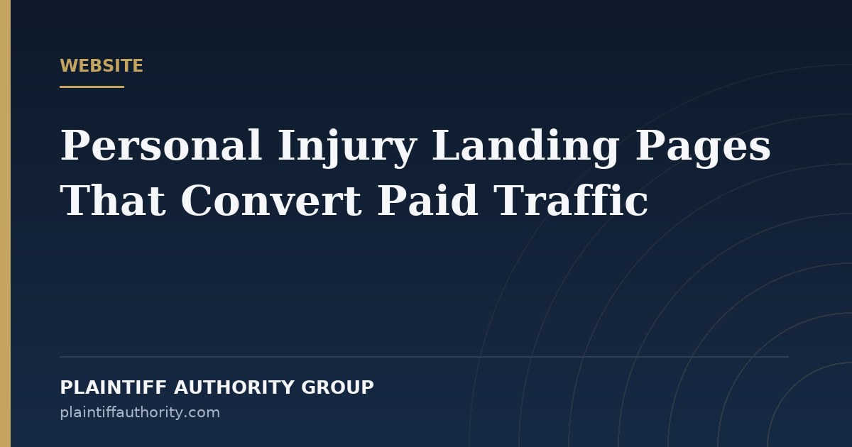 Mobile personal injury law firm landing page with a short contact form and call button
