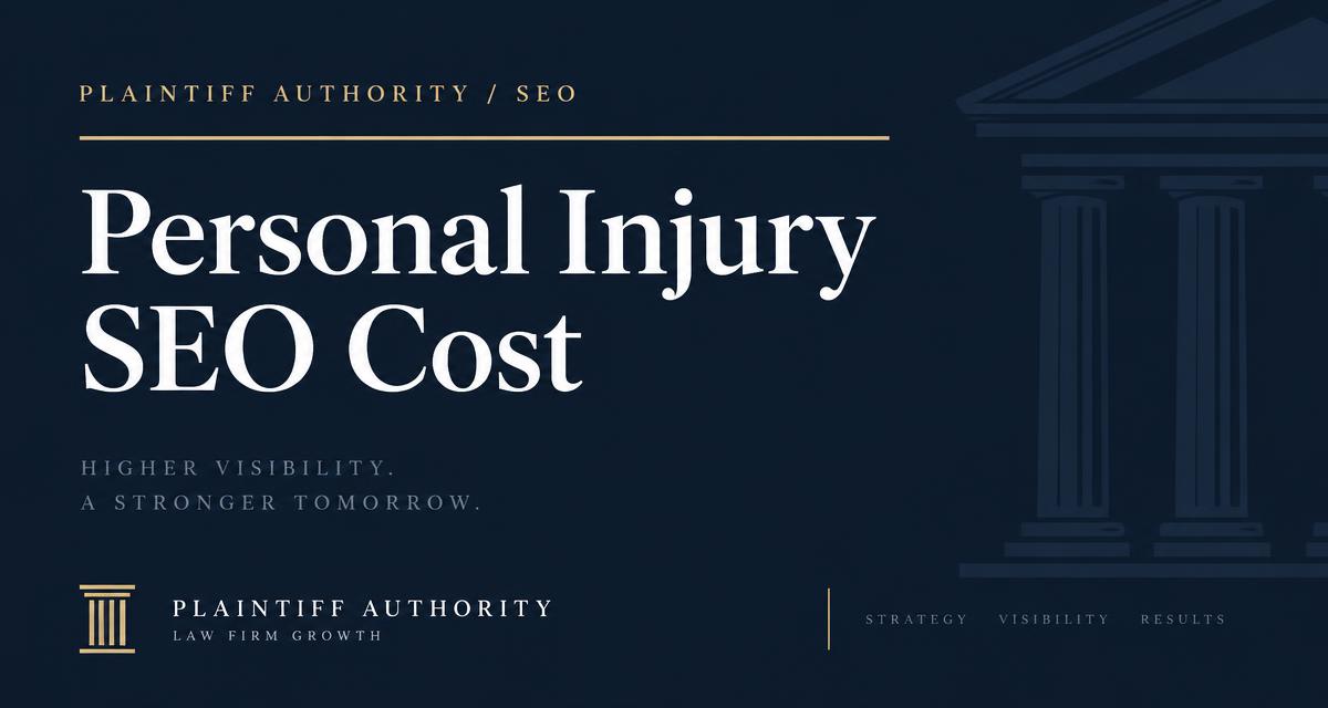Tiered pricing table for personal injury law firm SEO retainers